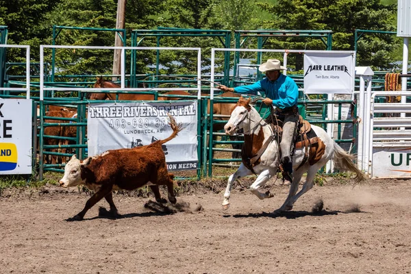 Cowboys Rodeo Games Pincher Creek Canada June 2019 — Stock Photo, Image