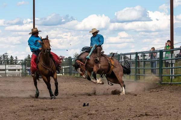 Cowboys Rodeo Games Pincher Creek Canada 2019年6月 — ストック写真