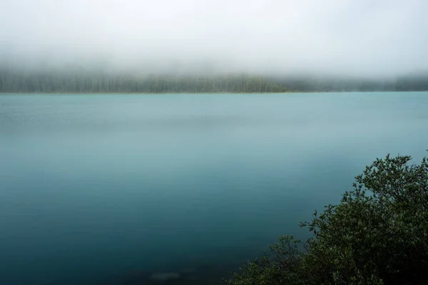 Lago Hector Nas Montanhas Rochosas Canadenses Parque Nacional Jasper — Fotografia de Stock