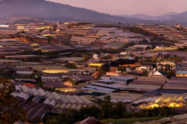 Valle Luna Con Los Invernaderos Dalat Vietnam — Foto de Stock