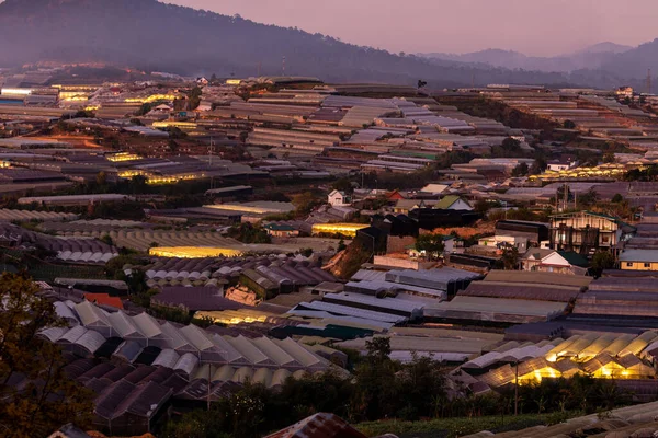 Valle Luna Con Los Invernaderos Dalat Vietnam — Foto de Stock