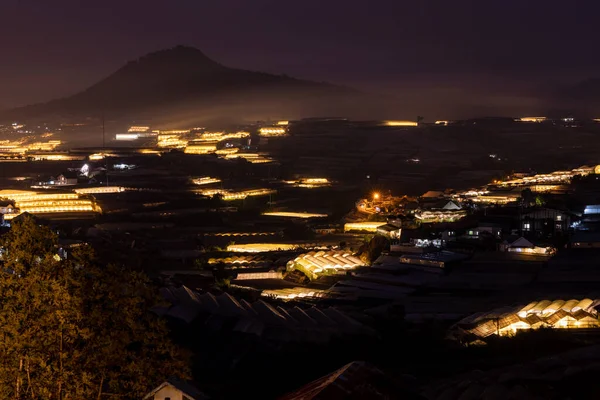 Valle Luna Con Los Invernaderos Dalat Vietnam — Foto de Stock