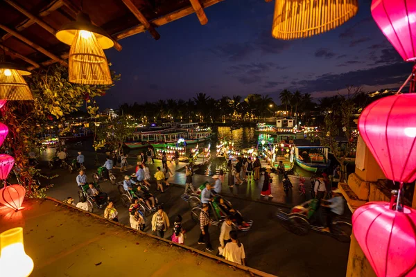 Barche Turistiche Nella Città Hoi Vietnam — Foto Stock