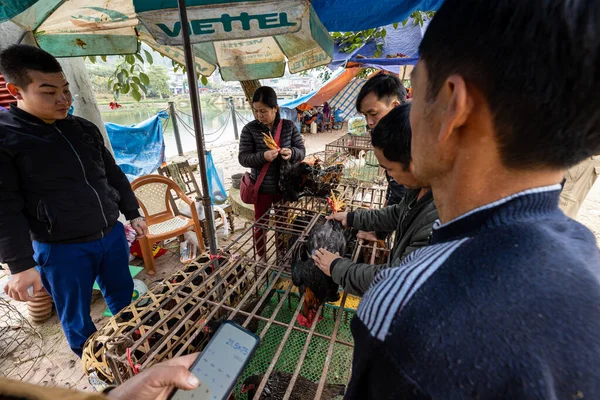 Pessoas Mercado Agricultores Bac Vietnã Novembro 2019 — Fotografia de Stock