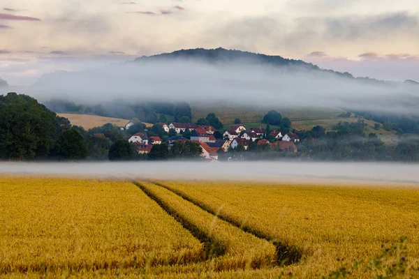Alba Nella Valle Della Werra Eisenach Germania — Foto Stock
