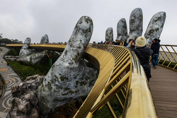 Golden Bridge Nang Vietnam Dezembro 2019 — Fotografia de Stock