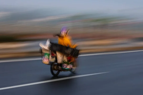 Transport Med Motorcykel Gatorna Hoi Vietnam December 2019 — Stockfoto