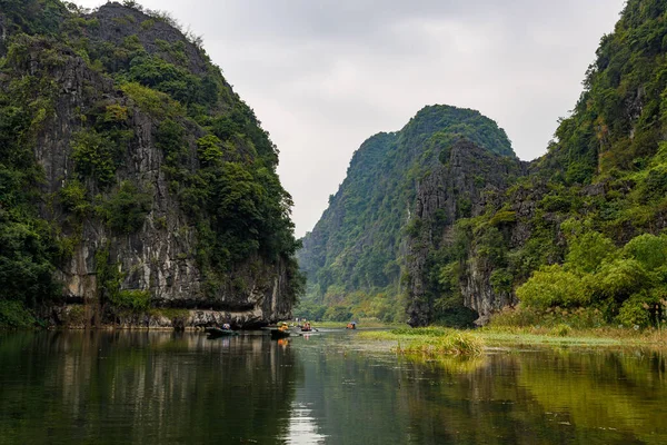 Paisagem Ninh Binh Com Cavernas Tam Coc Trang — Fotografia de Stock