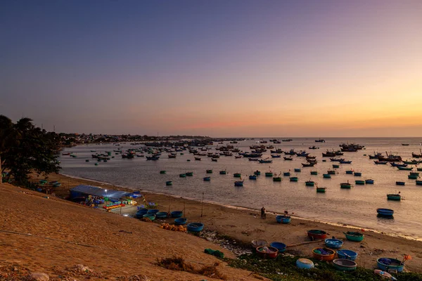 Beach Fisher Boats Bay Mui Vietnam — Stock Photo, Image