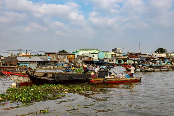 Der Schwimmende Markt Mekong Delta Cai Rang Vietnam Dezember 2019 — Stockfoto