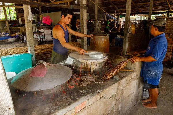 Reispapier Produktion Vietnam — Stockfoto
