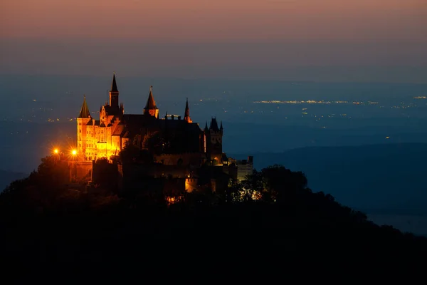 Château Hohenzollern Allemagne Nuit — Photo