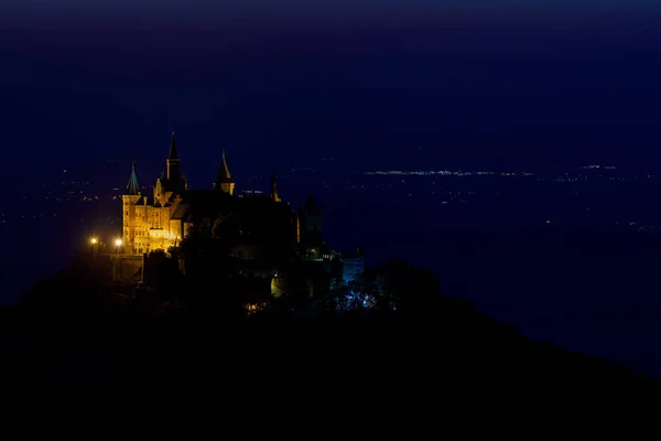 Castelo Hohenzollern Alemanha Noite — Fotografia de Stock
