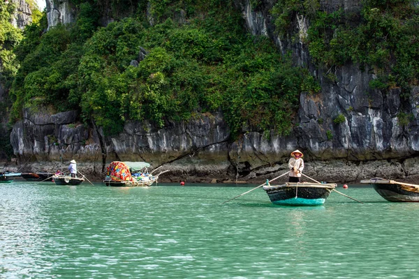 Fischerboote Der Bucht Von Long Vietnam — Stockfoto