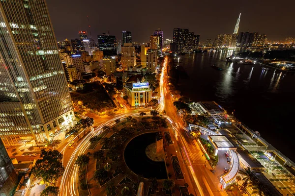 Skyline Chi Minh City Saigon Vietnam Dezembro 2019 — Fotografia de Stock