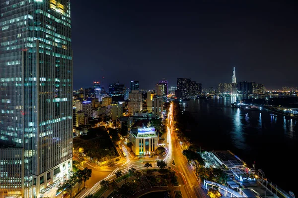 Skyline Chi Minh City Saigon Vietnam Dezembro 2019 — Fotografia de Stock
