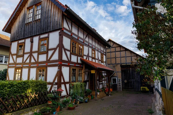 Altes Fachwerkhaus Dorf Herleshausen Deutschland — Stockfoto