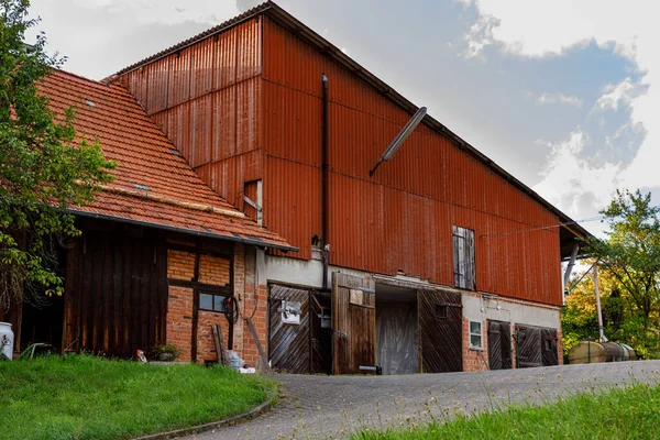 Röd Lada Landet — Stockfoto