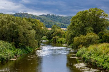 Almanya 'da Hesse ile Thuringia arasındaki Werra Nehri.