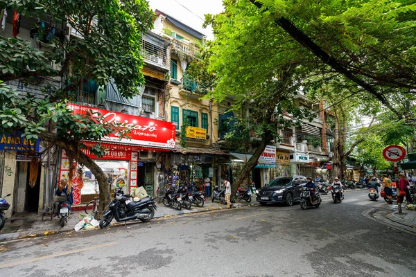 Las Calles Tráfico Hanoi Vietnam Octubre 2019 — Foto de Stock
