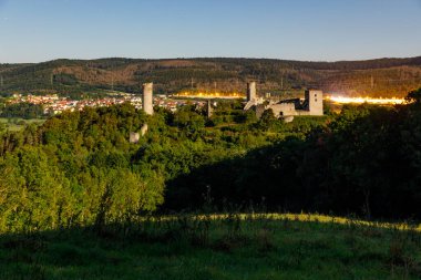 Eisenach, Almanya 'daki Brandenburg Kalesi harabesi.