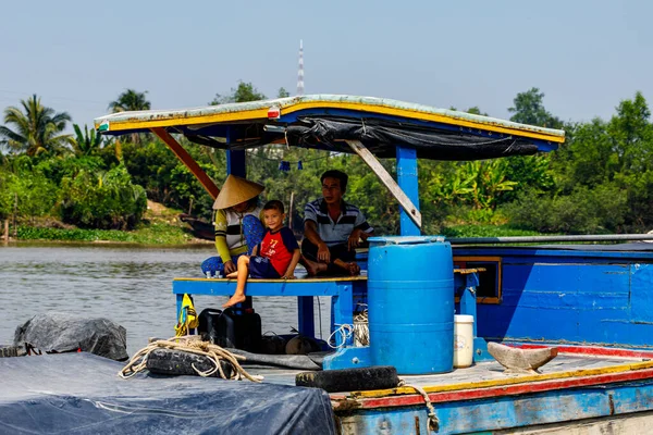 Život Podél Řeky Mekong Vietnamu Prosince 2019 — Stock fotografie