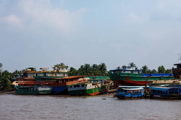 Barcos Río Mekong Cai Rang Vietnam Diciembre 2018 —  Fotos de Stock