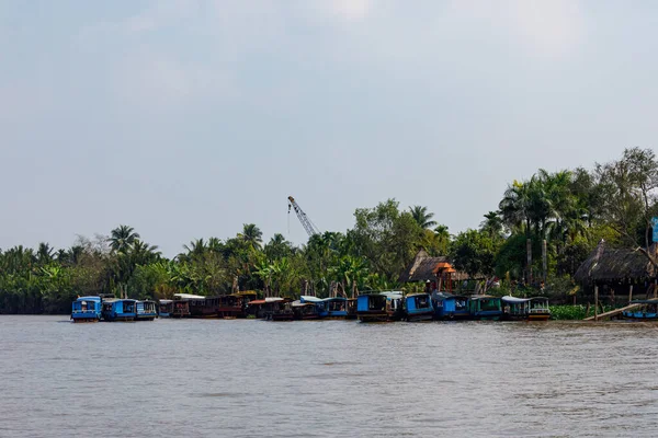 Bateaux Sur Mékong Cai Rang Vietnam Décembre 2018 — Photo