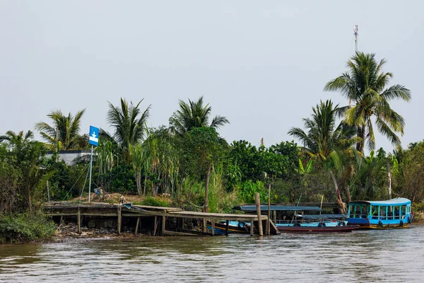 Båtar Mekong River Vid Cai Rang Vietnam December 2018 — Stockfoto