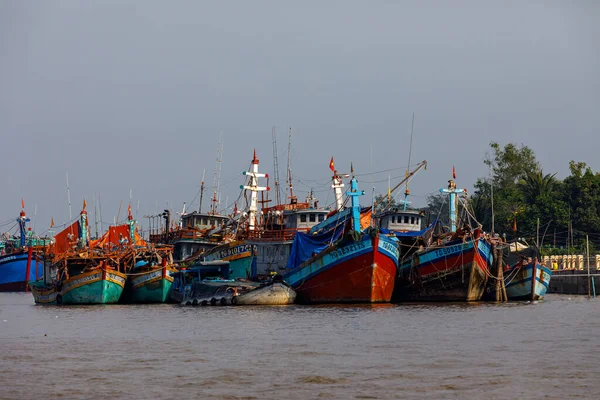 Boats Mekong River Cai Rang Єтнамі Грудень 2018 — стокове фото