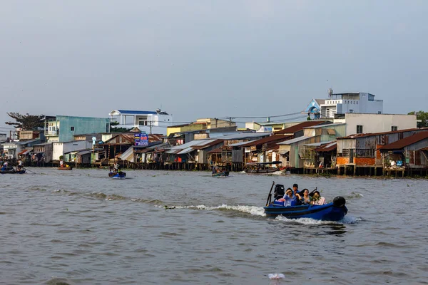 Mekong Delta Lebegő Piaca Vietnami Cai Rang Ban Éves 2019 — Stock Fotó