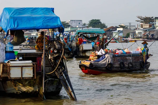 Mercado Flotante Delta Del Mekong Cai Rang Vietnam Diciembre 2019 —  Fotos de Stock