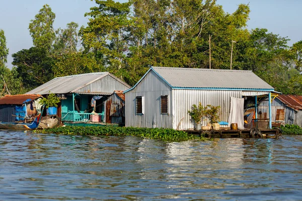 Rybí Farma Deltě Mekongu Vietnamu — Stock fotografie