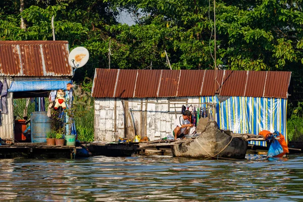 Fisher Man Mekong River Cai Rang Vietnam Dicembre 2019 — Foto Stock