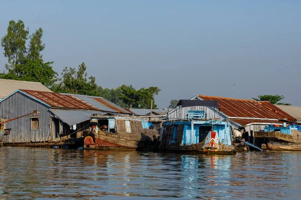 Vietnam Daki Mekong Delta Balık Çiftliği — Stok fotoğraf