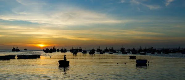 Puesta Sol Sobre Mar Mui Vietnam — Foto de Stock