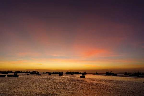 Puesta Sol Sobre Mar Mui Vietnam — Foto de Stock
