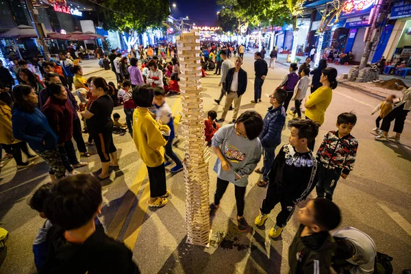 Діти Грають Вулицях Дао Банґ Єтнамі Років Листопад — стокове фото