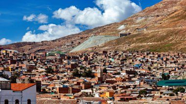 The silver mountain of Cerro Rico at Potosi in Bolivia 