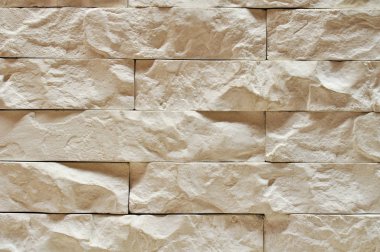 Bej taş tuğla duvar