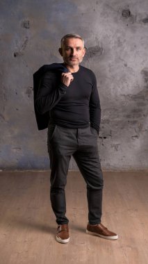 cesur 45 yaş yaşlı erkeklerle gri saç ve sakal