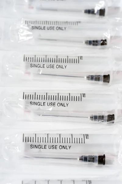 Disposable Syringe White Background — Stock Photo, Image