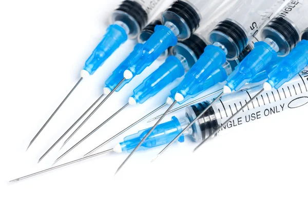 Disposable Syringe White Background — Stock Photo, Image