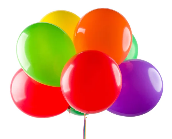 Balão Voador Sobre Fundo Branco Isolado — Fotografia de Stock