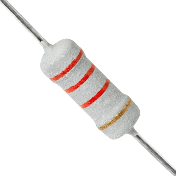 Resistor Voltage White Background Macro — Stock Photo, Image