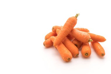 baby carrots on white background clipart