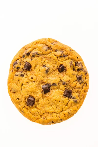 Choklad Chip Cookies Och Bitscuit Isolerad Vit Bakgrund — Stockfoto