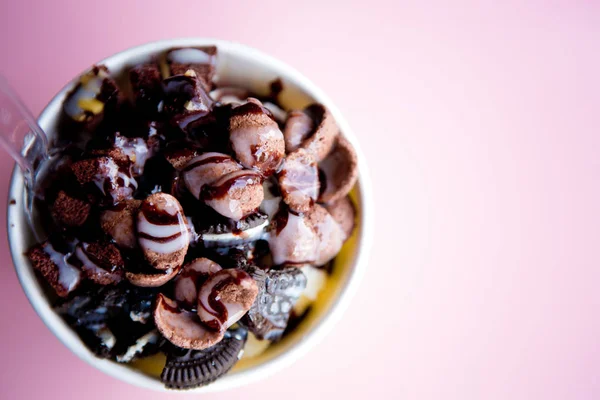 Coklat Krim Dessert — Stok Foto