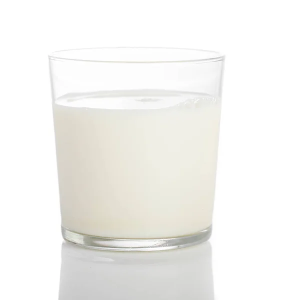 Полный Стакан Молока Белом Фоне — стоковое фото