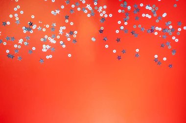 Gümüş yıldızlı mesajlar için Noel tatili arka planı. Tanrım.